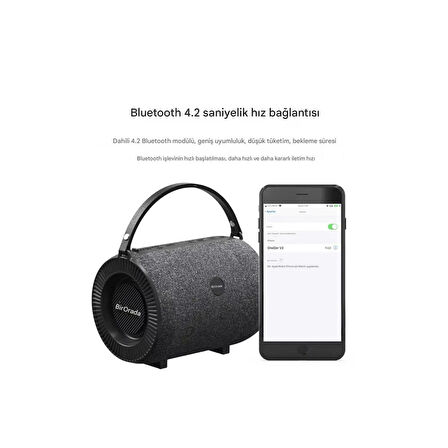 Ozmik ONEDERV3  Premium Ses Kalitesi Taşınabilir Geniş Uyumluluklu Kablosuz Bluetooth Hoparlör 