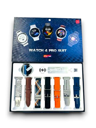 Titreşimli Bildirim Destekli Watch 4 Pro Suit 7 Kordonlu Akıllı Saat