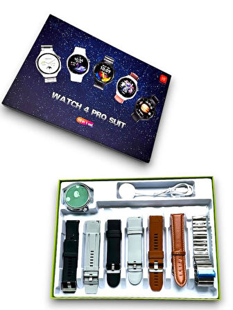 Titreşimli Bildirim Destekli Watch 4 Pro Suit 7 Kordonlu Akıllı Saat
