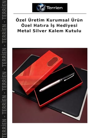 Özel Üretim Kurumsal Ürün Özel Hatıra İş Hediyesi Metal Silver Kalem Kutulu