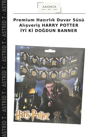 Premium Hazırlık Duvar Süsü Alışveriş HARRY POTTER İYİ Kİ DOĞDUN BANNER