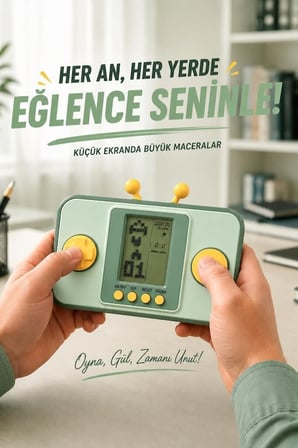 Delux Serisi Sürpriz Oyuncak Anı GC-010 Yeşil El Atarisi Tetris Gameboy