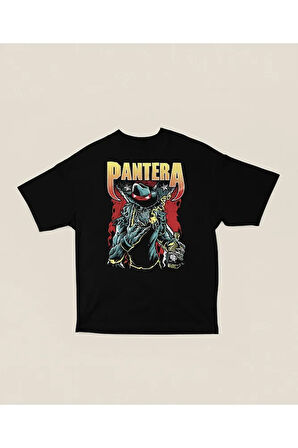 Pantera Müzik Grubu Baskılı Unisex Oversize Tişört