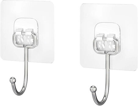Microcase Güçlü Plastik Yapışkanlı Banyo Mutfak Eşya Havlu Vb Ürün Askılığı AL4472 - 2 Adet