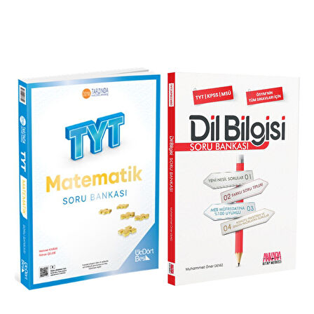 Üç Dört Beş TYT Matematik ve AKM Dil Bilgisi Soru Bankası Seti 2 Kitap