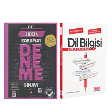 Edebiyat Sokağı AYT Edebiyat Deneme ve AKM Dil Bilgisi Soru Bankası Seti 2 Kitap