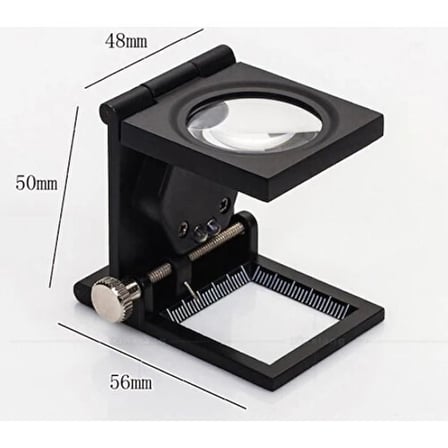 Katlanır Sayaçlı Metal Lüp Th9005A -28x28 Mm Baskı İnceleme Mercekli Büyüteç