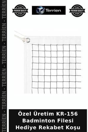 Özel Üretim KR-156 Badminton Filesi Hediye Rekabet Koşu