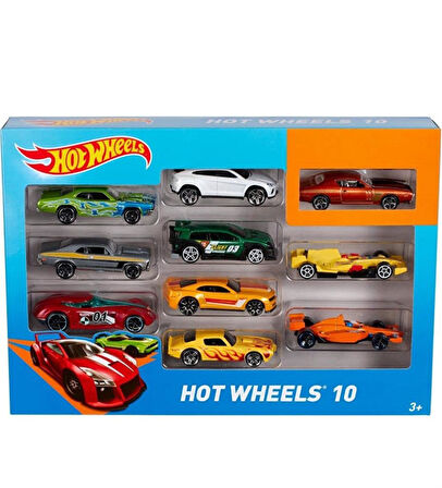 Hot Wheels 10'Lu Araba Seti - Lisanslı Orijinal Ürün