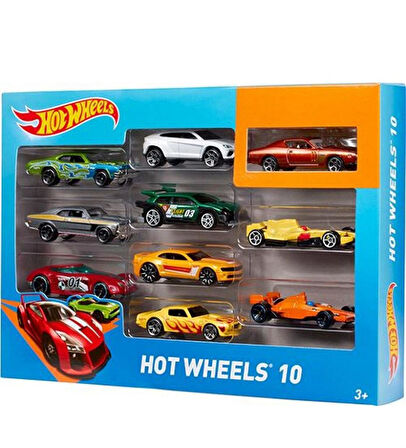 Hot Wheels 10'Lu Araba Seti - Lisanslı Orijinal Ürün