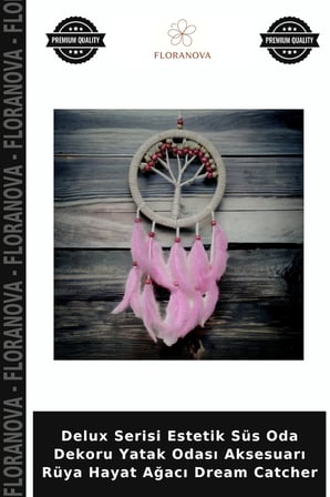 Delux Serisi Estetik Süs Oda Dekoru Yatak Odası Aksesuarı Rüya Hayat Ağacı Dream Catcher