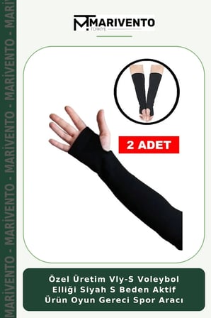 Özel Üretim Vly-S Voleybol Elliği Siyah S Beden Aktif Ürün Oyun Gereci Spor Aracı