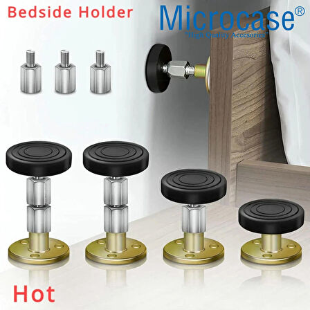 Microcase Yatak Baza Başlık Ses Gürültü Önleyici Sallantı Önleyici Aparat - 2 Adet SİYAH AL5280