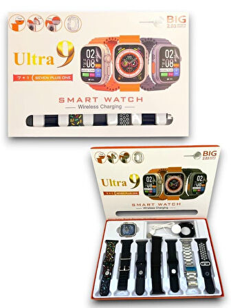 Yeni Seri Watch 9 7 Kordonlu Akıllı Saat – Suya Dayanıklı, Şık ve Dayanıklı Tasarım