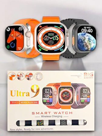 Watch 9 7 Kordonlu Smartwatch – Kişiselleştirilebilir Tema ve Arayüz Desteği