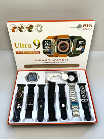 Watch 9 7 Kordonlu Smartwatch – Kişiselleştirilebilir Tema ve Arayüz Desteği