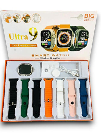 Watch 9 7 Kordonlu Smartwatch – Kişiselleştirilebilir Tema ve Arayüz Desteği