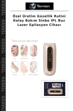 Özel Üretim Güzellik Rutini Kolay Bakım Sinbo IPL Buz Lazer Epilasyon Cihazı