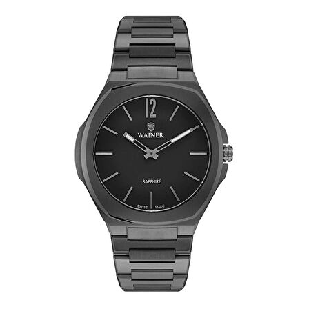Wainer WA.10122-C Erkek Kol Saati | Siyah 316L Çelik Saat
