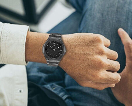 Wainer WA.10122-C Erkek Kol Saati | Siyah 316L Çelik Saat