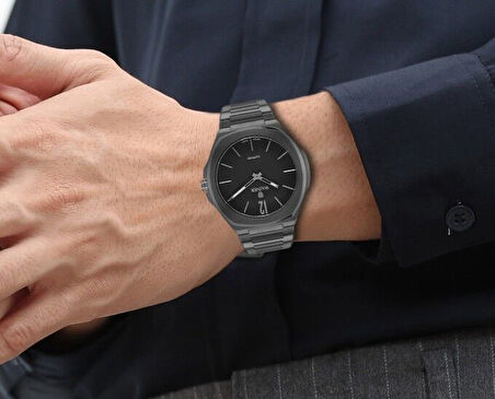 Wainer WA.10122-C Erkek Kol Saati | Siyah 316L Çelik Saat