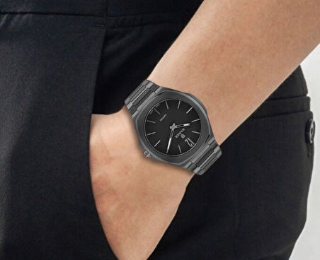 Wainer WA.10122-C Erkek Kol Saati | Siyah 316L Çelik Saat