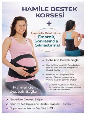 Ortopedik Hamile Gebe Korsesi Sırt Pelvik Bölge Korsesi Kalça Karın Siyatik Ağrı Hamile Bel Kemeri