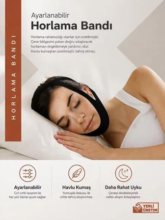 Unisex Neopren Uyku Apnesi Ağız Bandı Horlama Önleyici Çene Hizalama Cihazı, Ergonomik Tasarım ile Rahat Uyku ve Horlama Rahatlatıcı Ağız Açmayı Önleyici 