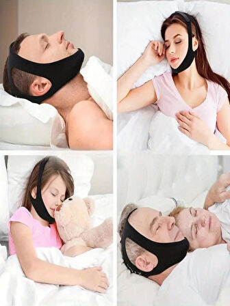 Unisex Neopren Uyku Apnesi Ağız Bandı Horlama Önleyici Çene Hizalama Cihazı, Ergonomik Tasarım ile Rahat Uyku ve Horlama Rahatlatıcı Ağız Açmayı Önleyici 