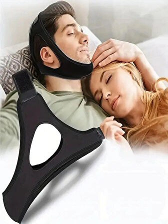 Unisex Neopren Uyku Apnesi Ağız Bandı Horlama Önleyici Çene Hizalama Cihazı, Ergonomik Tasarım ile Rahat Uyku ve Horlama Rahatlatıcı Ağız Açmayı Önleyici 