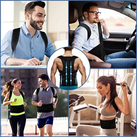 Kadın Erkek Spor Koruyucu Dik Duruş Korsesi Balenli Manyetik Korse Posturex Dik Durma Korsesi Unisex