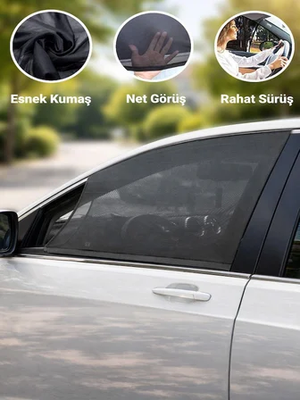 2'li Paket Araba Ön Camı Güneşlik Sineklik Örtüsü UV Işınlarına Karşı Koruma
