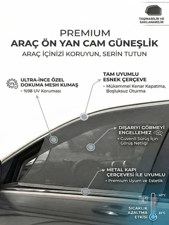 2 ADET Oto Yan Cam Perde File Bebek Pencere Örtüleri Gizlilik Sağlayan Karartma Özelliği 