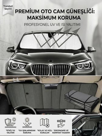 Oto Ön Cam Güneş Koruyucu Metalize Aracınızı Serin Tutar ve İç Mekan Isısını Azaltır