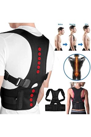 Manyetik Dik Duruş Korsesi Unisex Manyetik Bel Korsesi Kamburluk Önleyici Korse Manyetik Sırt Yeleği