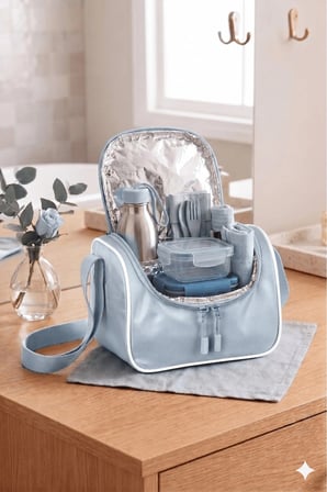 Lisanslı Twill Kumaş Niss Model Mavi Okul Sırt Çantası,Termal Beslenme Çantası Ve Kalemlik