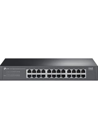 TP-LINK LS1024G 24 Port 10/100/1000 Gigabit Rack Mountable Switch Metal Kasa