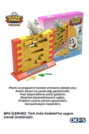 Wall Game Duvar Denge Oyunu Egitici Kutu Oyunu