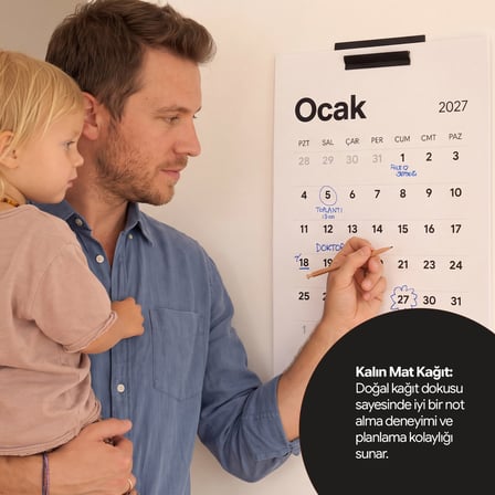 Domirus PlanCORE™ 2027 Duvar Takvimi Yaprakları Refill - A4