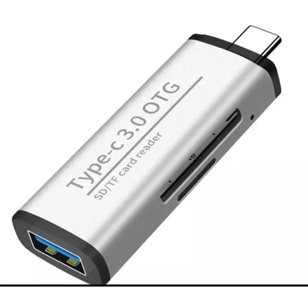 Kompakt Type-C Kart Okuyucu ve USB Hub 2 Adet USB 3.0 Port