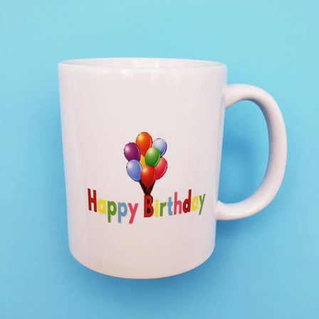 Vintage Tasarımlı Happy Birthday Kupa Bardak 8x10 cm