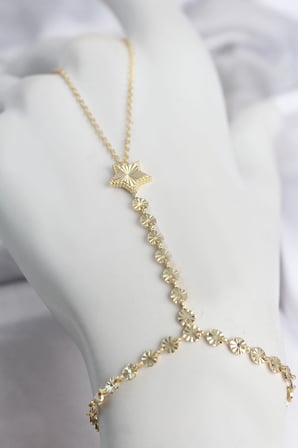 Şık Gold Renk Pirinç Yıldız Taşlı Şahmeran