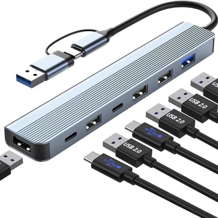 Gelişmiş Type-C USB 7in1 3.0 Hub Bağlantı Aleti