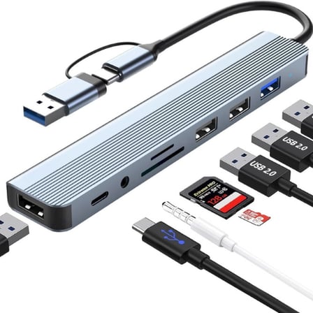 Pratik Type-C USB 8in1 3.0 Hub Bağlantı