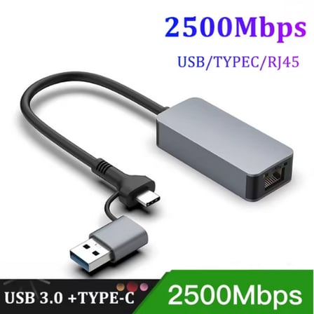 Hızlı 2.5G Ethernet Çevirici USB Type C