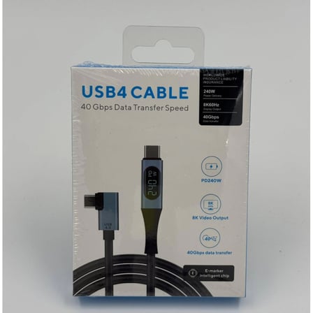 Yüksek Hızda USB 4 Kablo 1M 240W 8K 60Hz Performansı