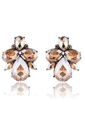 Şampanya Kristal Küpe