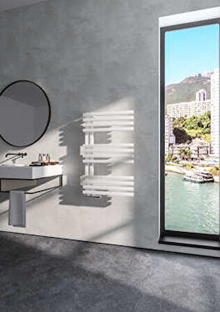 Warma Lolly Çelik Dizayn Havlupan 500x800 Beyaz (RAL 9016 Gloss 80)