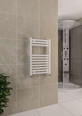 Warma Lixa Çelik Dizayn Boyalı Havlupan 500x800 Beyaz (RAL 9016 Gloss 80)