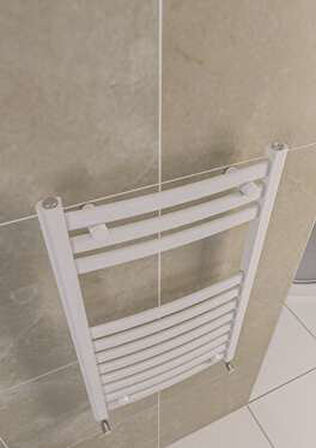 Warma Lixa Çelik Dizayn Boyalı Havlupan 500x800 Beyaz (RAL 9016 Gloss 80)